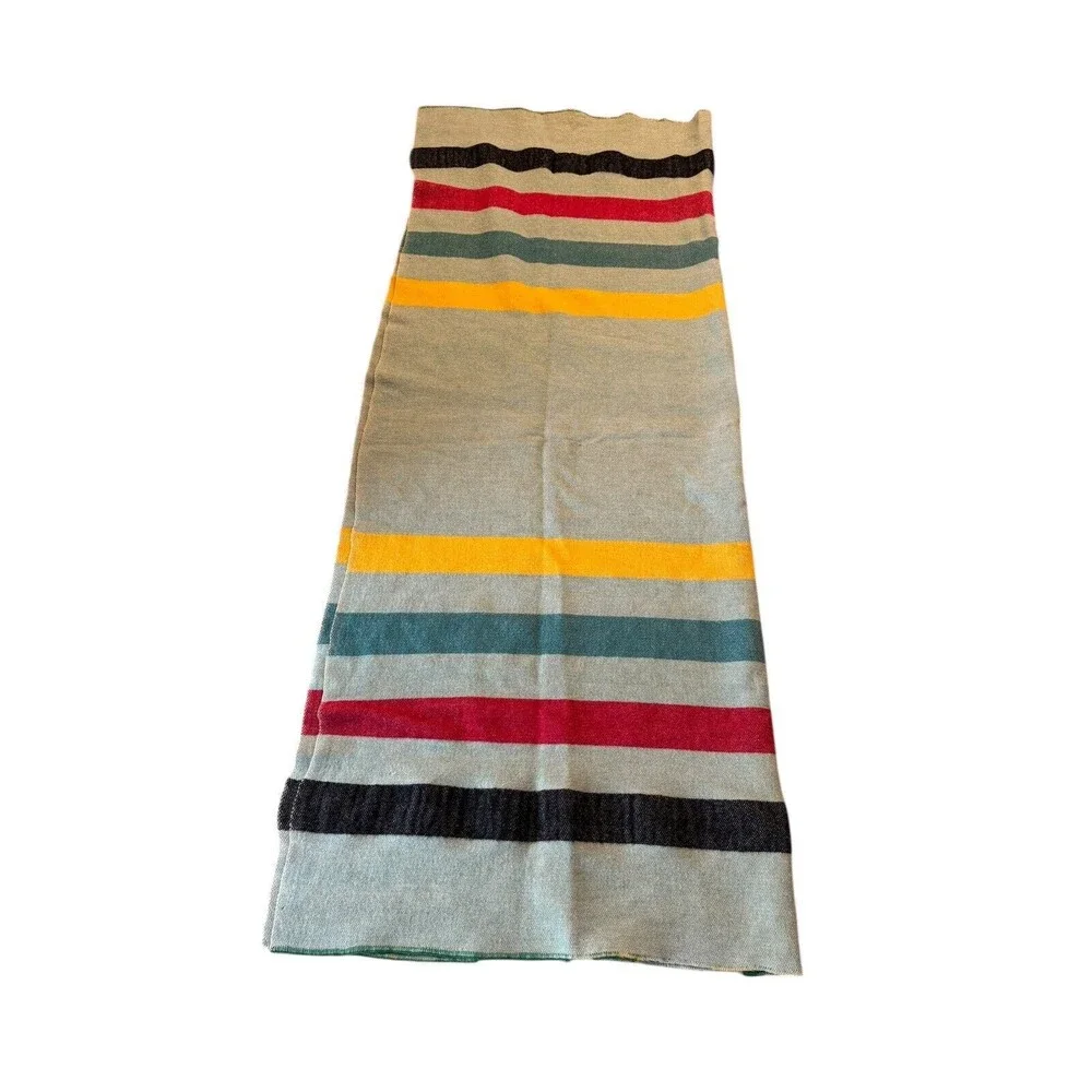 Vintage 4 Point Wool Blanket Reseda Green 83x102 HTF Color See Pictures